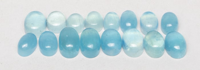 Set High Quality Aquamarine Cut Stones