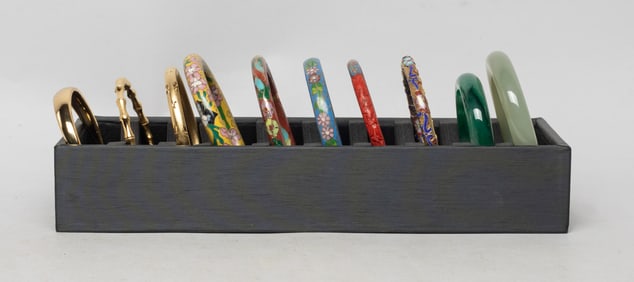 Estate Chinese Jade, Cloisonne, Bangles