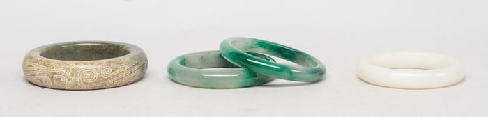 Set Chinese Jade/ Hard Stone Bangles