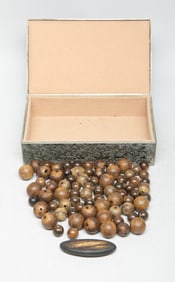 Estate Box of Chinese Agarwood Beads Collection