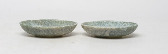 Two Chinese Burnt Jade/ Stone Cups