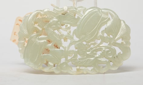 Chinese Open Works Jade Plaque