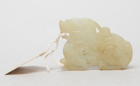 Chinese Jade Carved Pendant of Beast