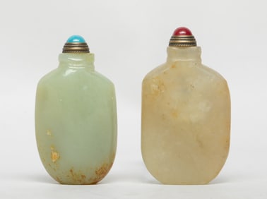 Two Chinese Jade Snuff Bottles