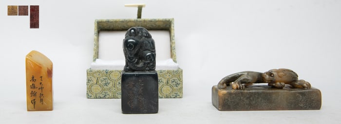 Estate Set Chinese Shoushan Stone Collections