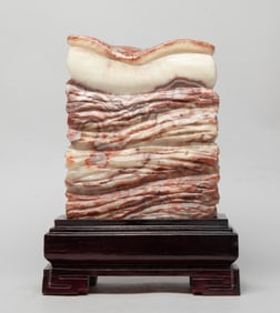 Large Chinese Export Scholar Stone on Stand