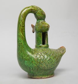 Special Form Chinese Sanchai Porcelain Sculpture