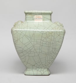 Estate Chinese Ge Ware Porcelain Cabinet Vase