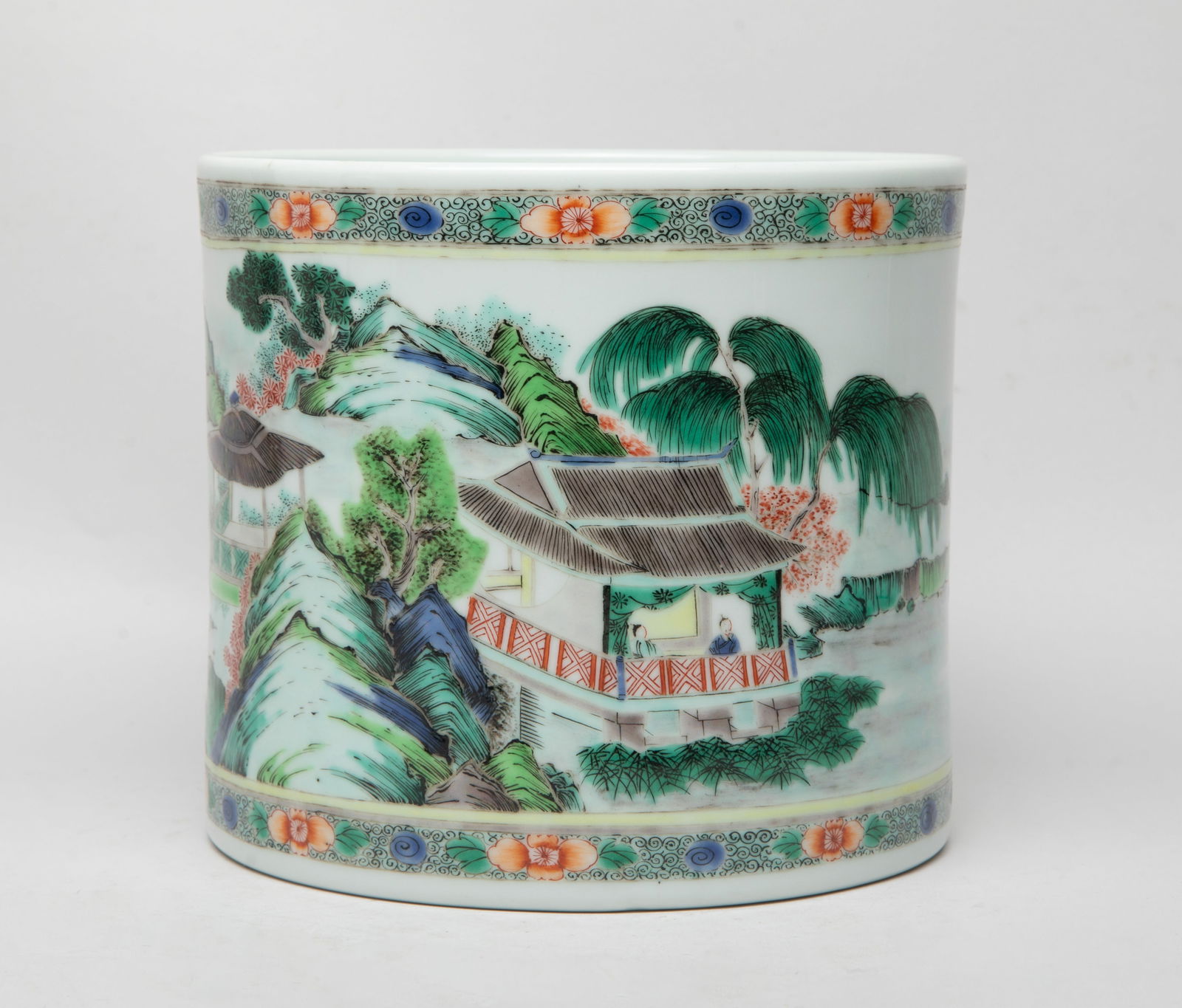 Large Chinese Wuchai Porcelain Brush Pot (1 of 13)