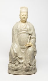 Estate Chinese Blanc De Sculpture of Buddha