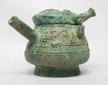 Chinese Export Bronze Covered Pot