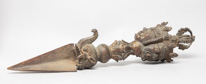 Large Chinese Sino-Tibetan Bronze Piece