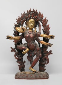 Vintage Chinese Sino-Tibetan Bronze Buddha