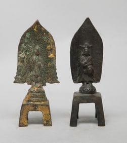 Estate Two Chinese Bronze Buddha Sculptures
