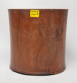 Estate Large Chinese Wood Brush Pot