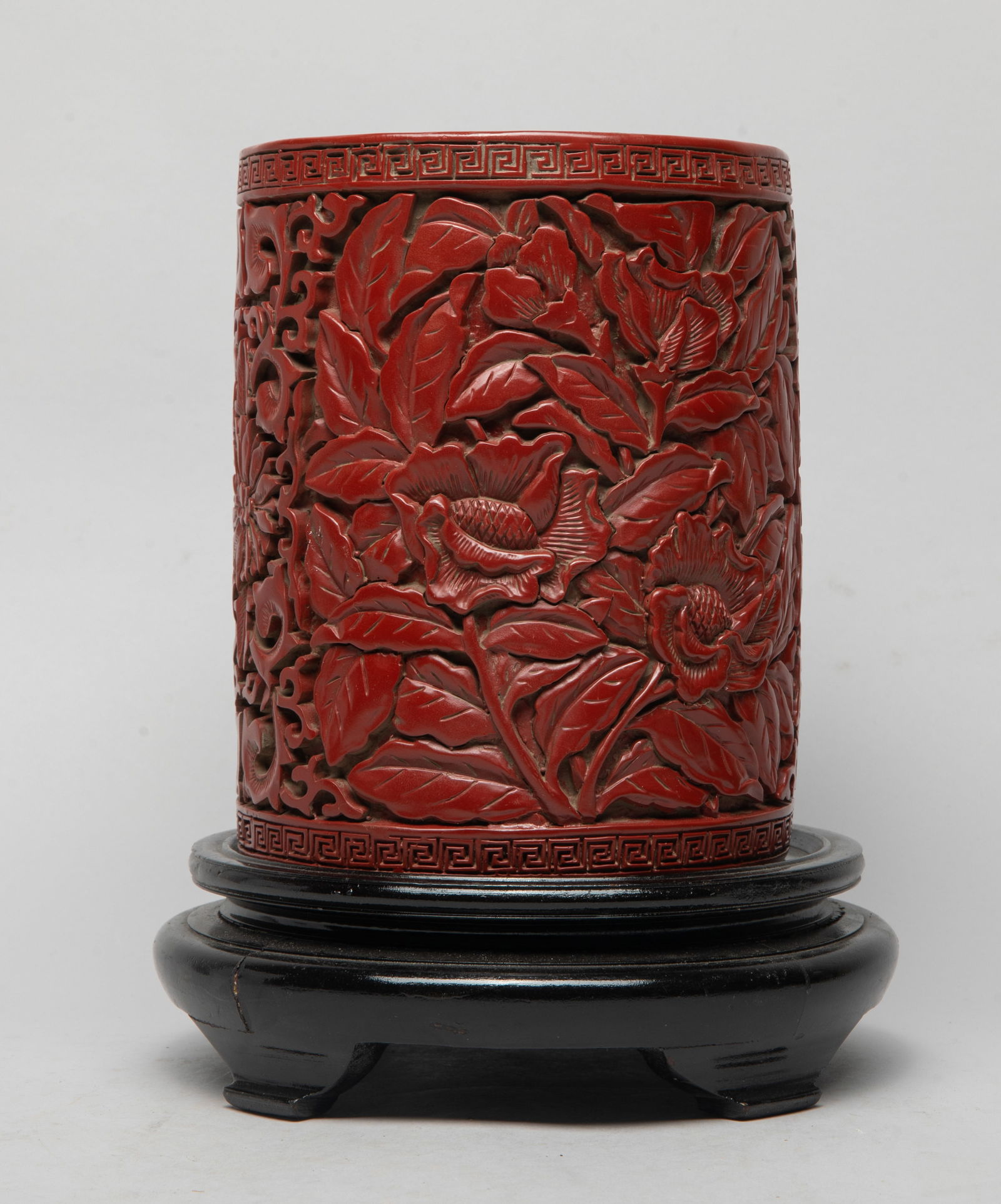 Chinese Lacquer/ Cinnabar Like Brush Pot (1 of 13)