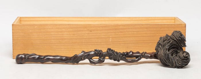 Chinese Zitan Wood Sculpture of Ruyi