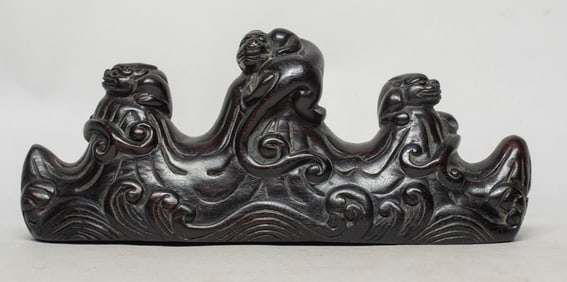 Chinese Export Zitan Wood Brush Stand