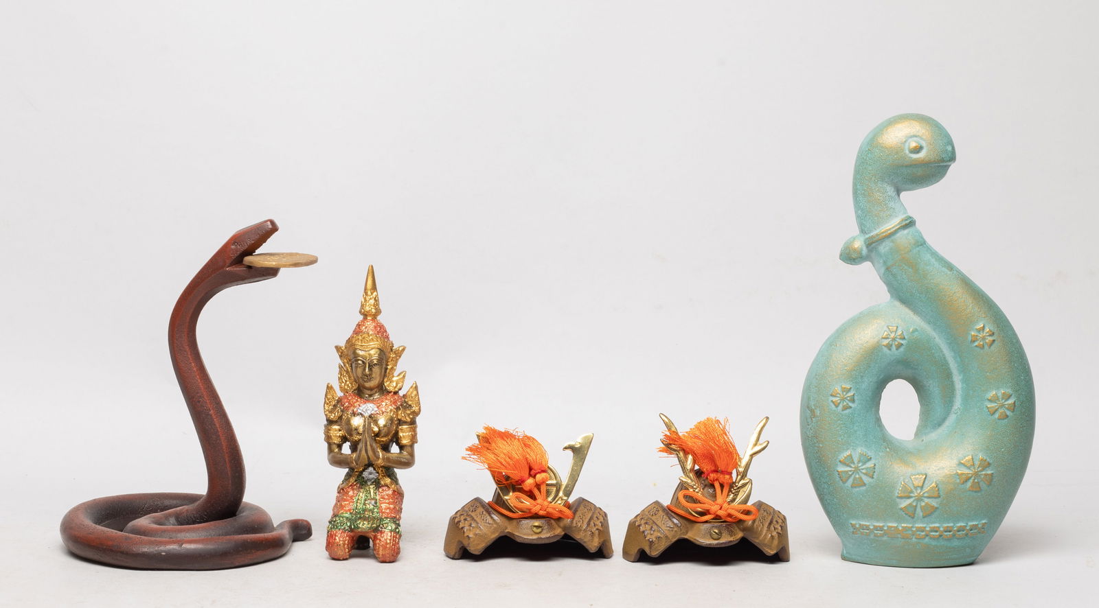 Set Vintage Japanese Metal Sculptures (1 of 11)