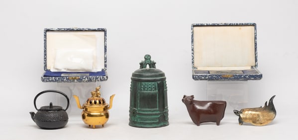 Set Vintage Japanese Bronze, Metal Collections
