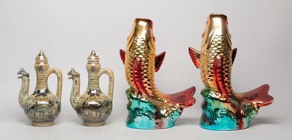 Set Vintage Chinese Export Porcelains, Decors