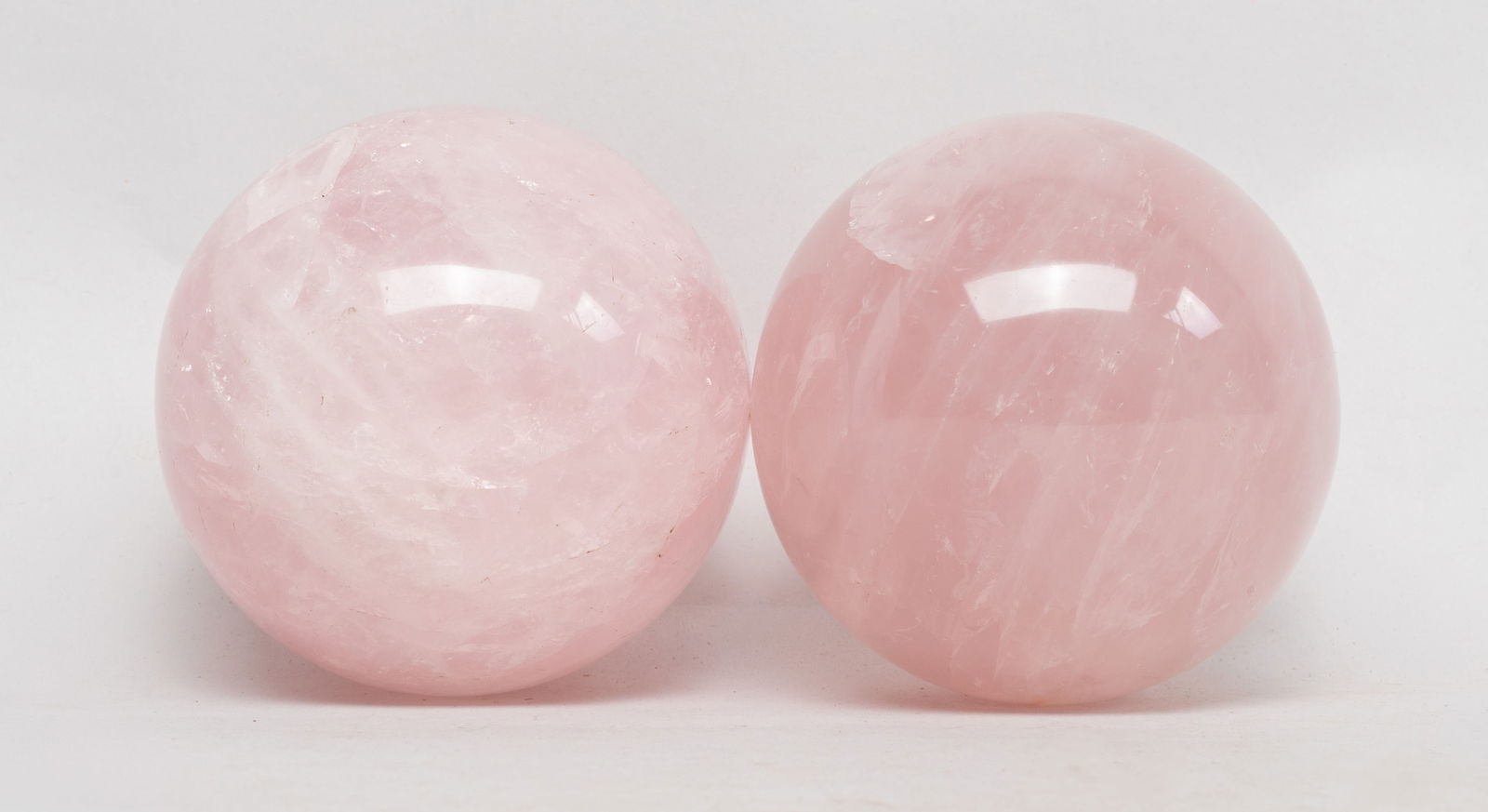 Two Vintage Rose Quartz Balls (1 of 9)