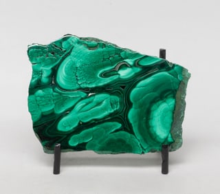 Collectible Malachite Slab Sculpture