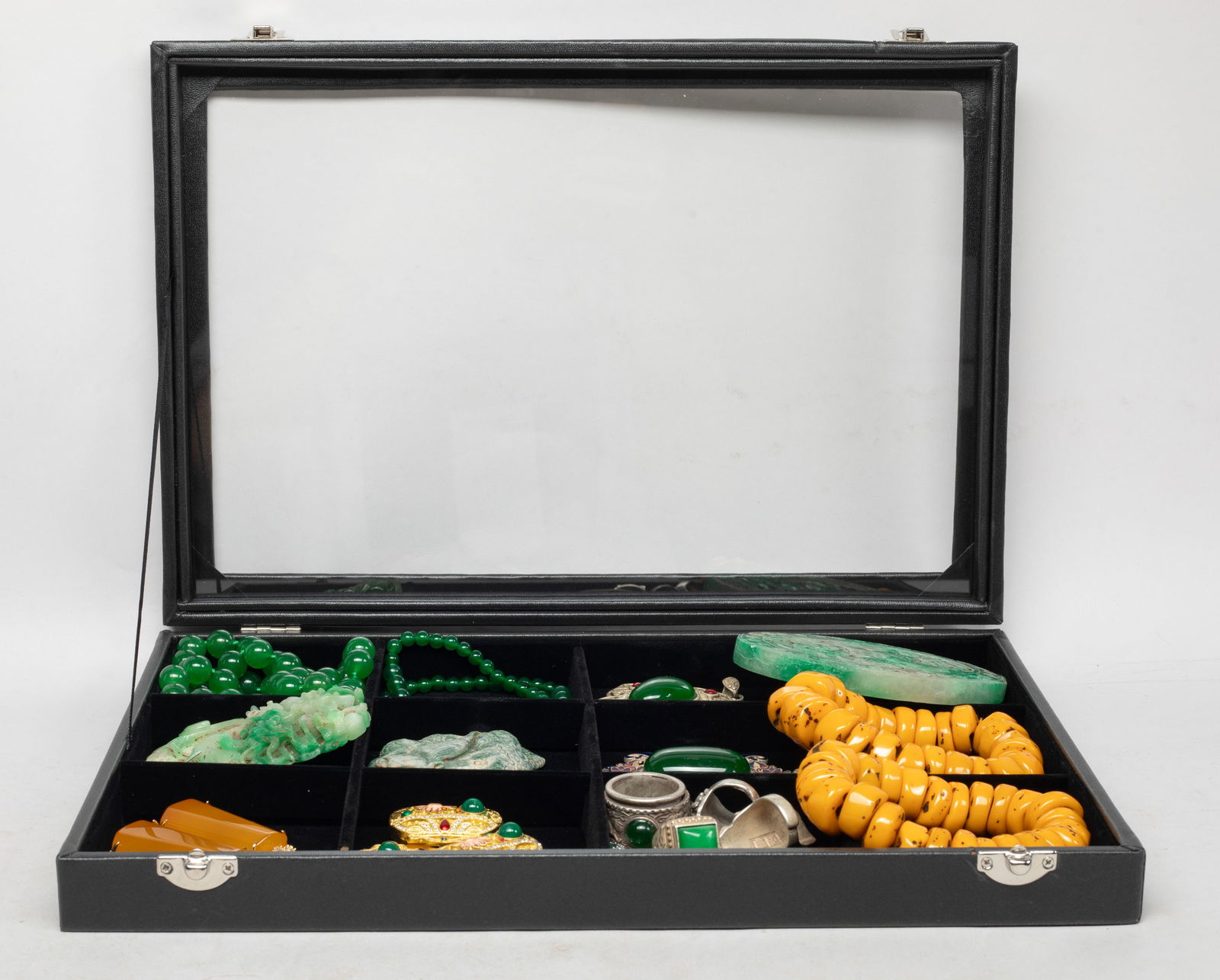 Estate Set Chinese Colored Stone Jewelry (1 of 13)