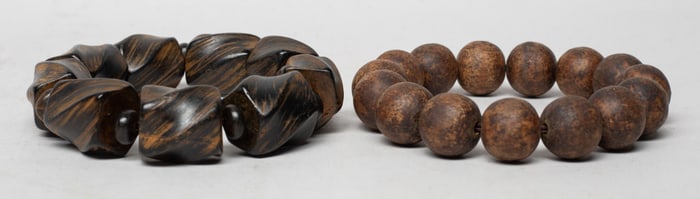 Two Chinese Export Agarwood Prayer Beads