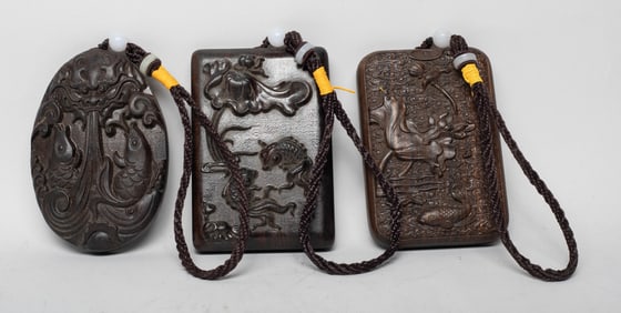Chinese/ Asian Carved Large Agarwood Plaques