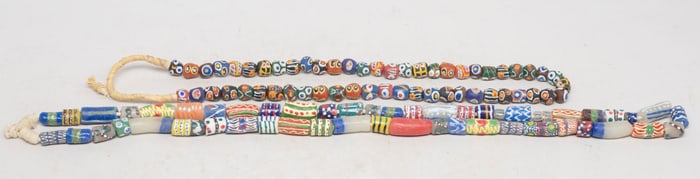 Vintage World Trade Eye, Banded Glass Beads