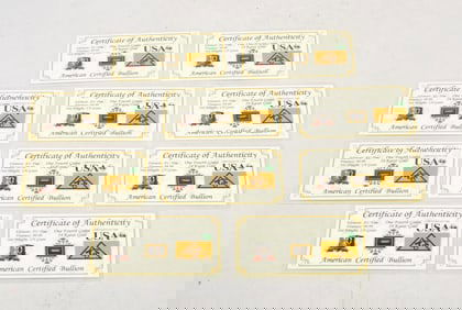 Set 24K Gold Certified Bullion