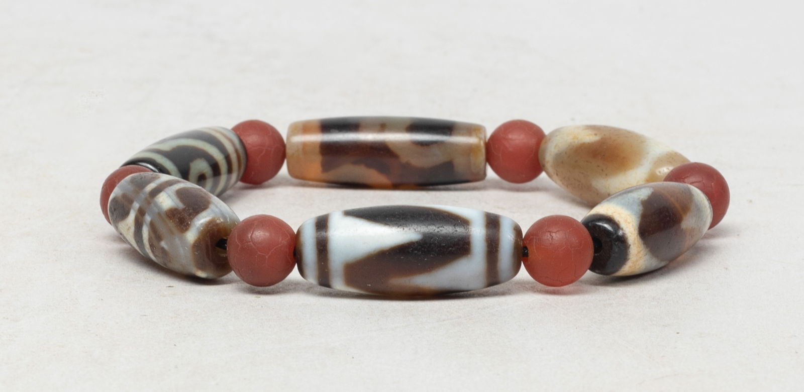 Estate Chinese Dzi Beads & Agate Beads (1 of 9)