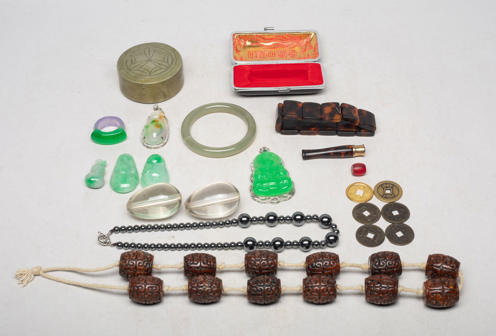 Estate Set Chinese Jade, Stone & Decors (1 of 15)