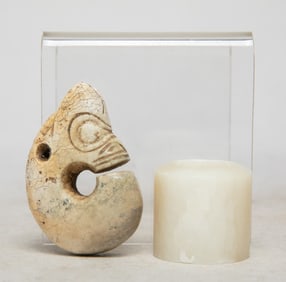 Two Chinese Export Stone Carvings