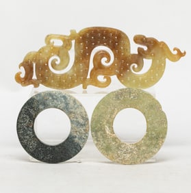 Set Chinese Jade/ Stone Carved Pendants