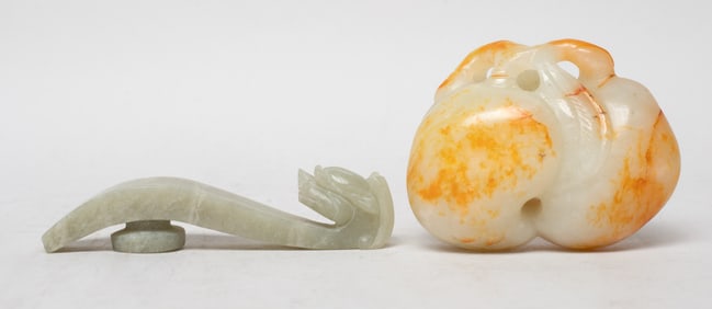 Two Chinese Export Jade Carvings