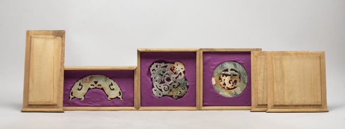 Set Chinese Export Jade/ Stone Carvings