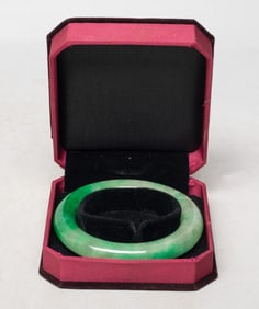 Estate Chinese Colored Stone Strong Bangle