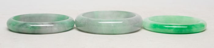 Three Chinese Export Jade Bangles
