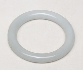 Chinese Export White Jade Bangle