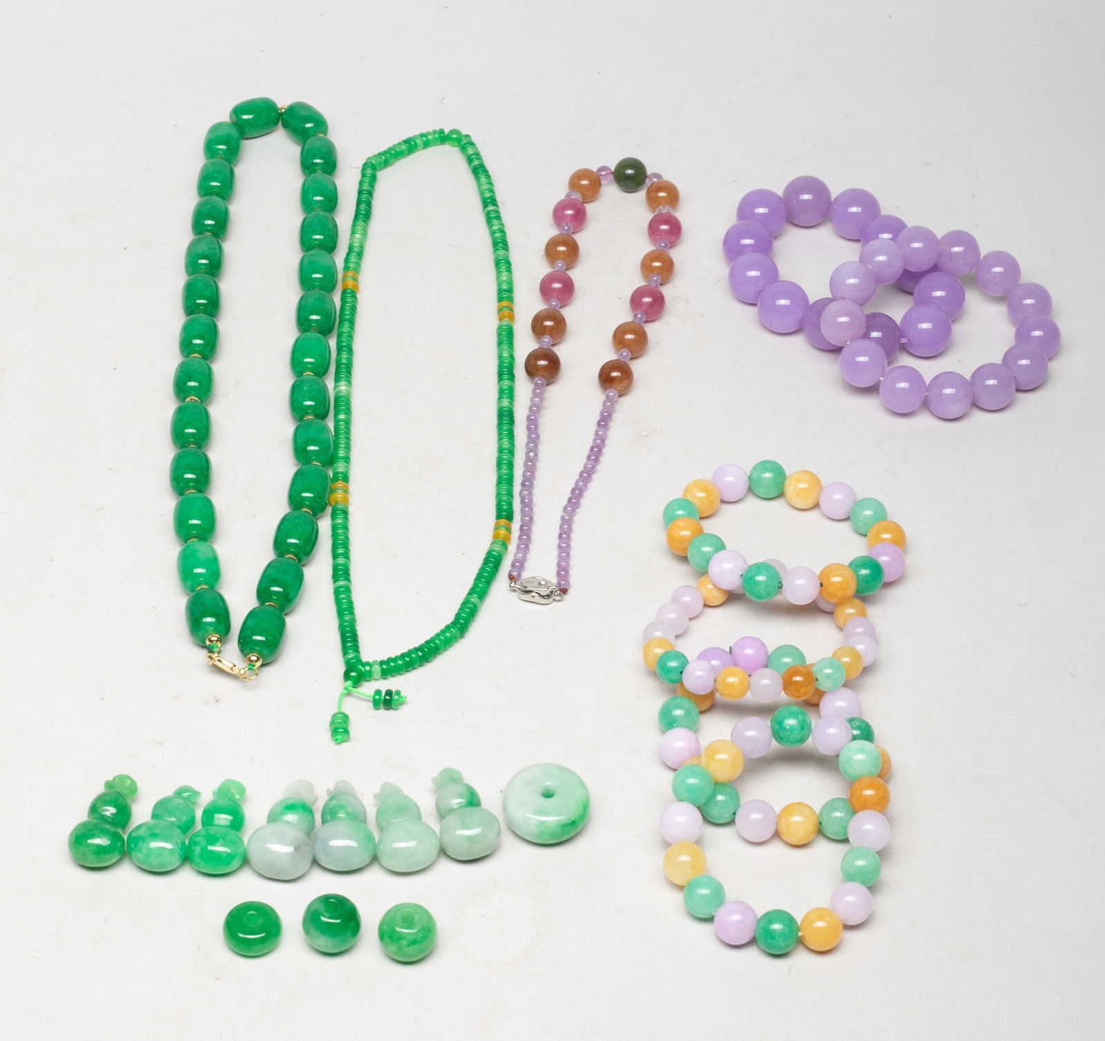 Estate Set Chinese Export Colored Stone Jewelry (1 of 19)