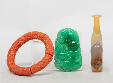 Estate Set Chinese Export Jewelry, Pendant