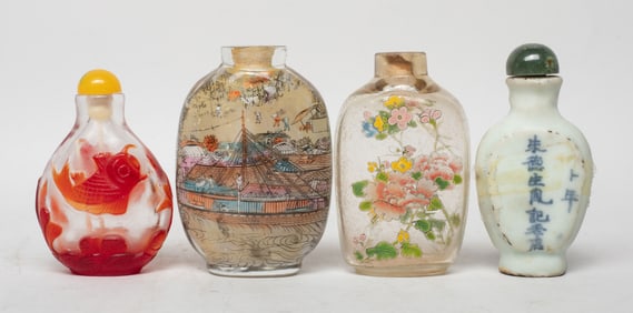 Vintage Chinese Porcelain, Glass Snuff Bottles