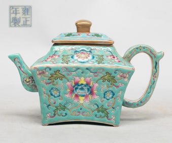 Chinese Famille Rose Porcelain Tea Pot