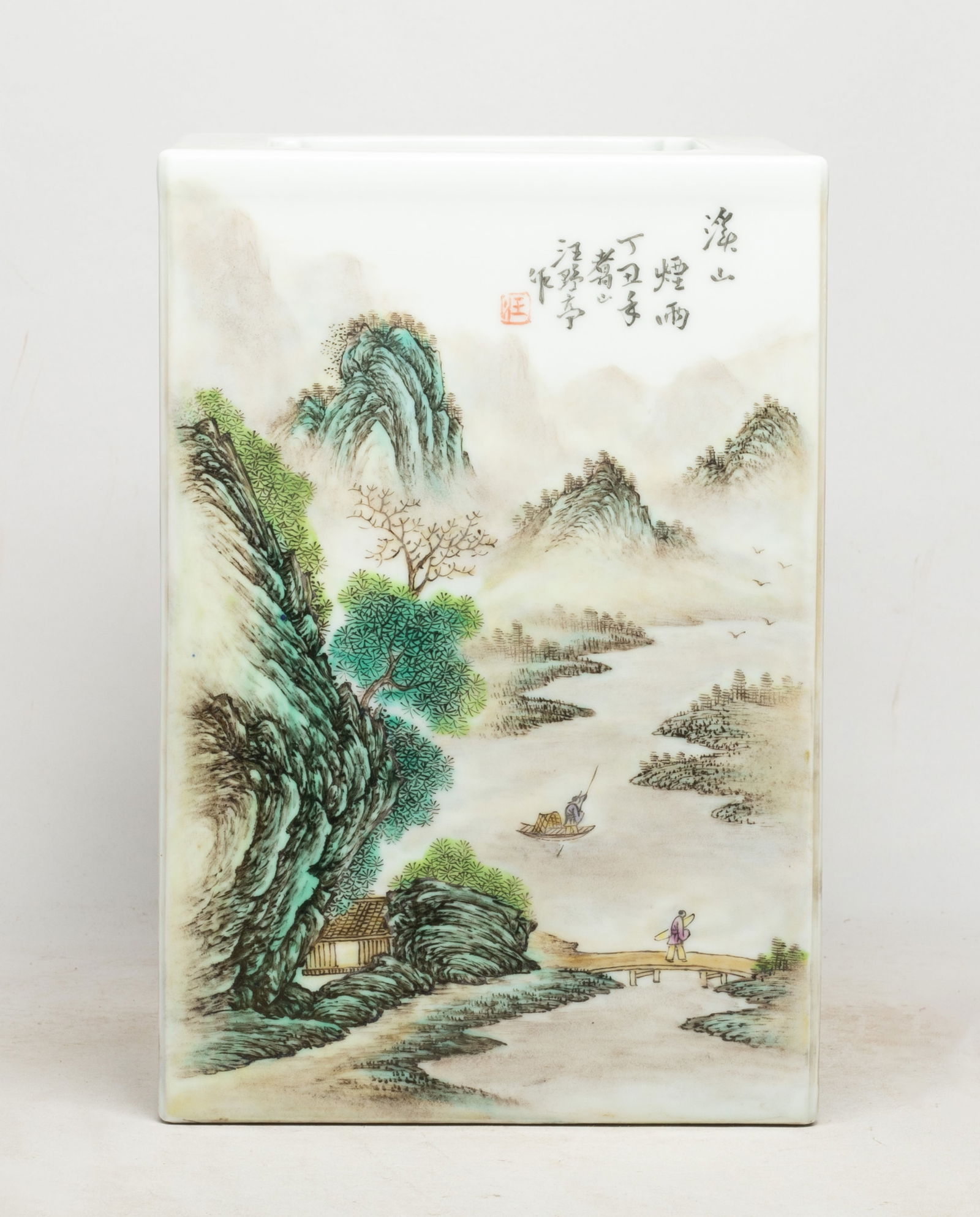 Large Chinese Export Porcelain Brush Pot (1 of 15)