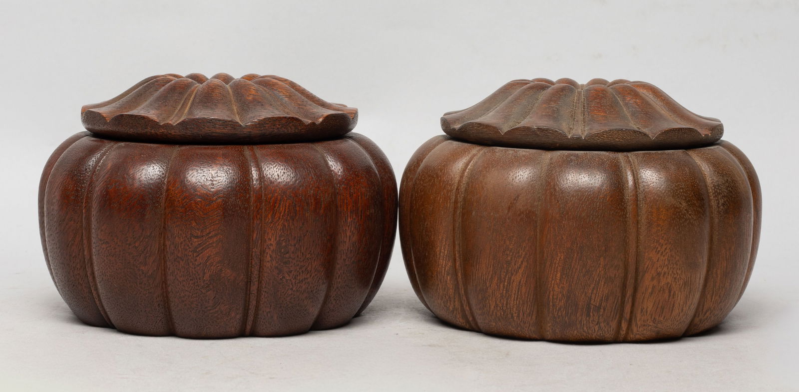 Two Chinese Wood Carved Jars (1 of 15)