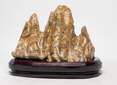 Estate Chinese Scholar Stone on Stand