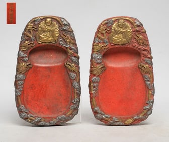 Two Chinese Export Ink / Ink Stone