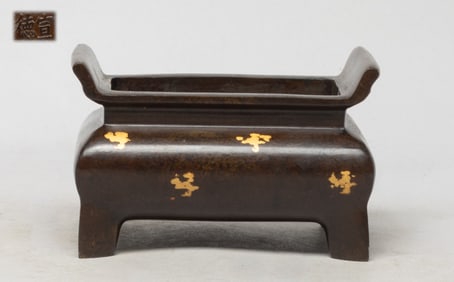 Estate Chinese Bronze Cabinet Censer